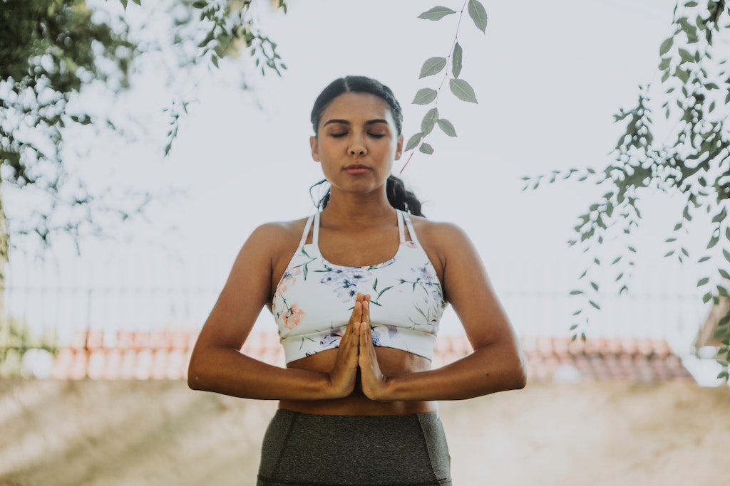 Woman meditating