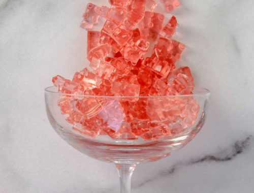 weight loss gummies in a cocktail glass