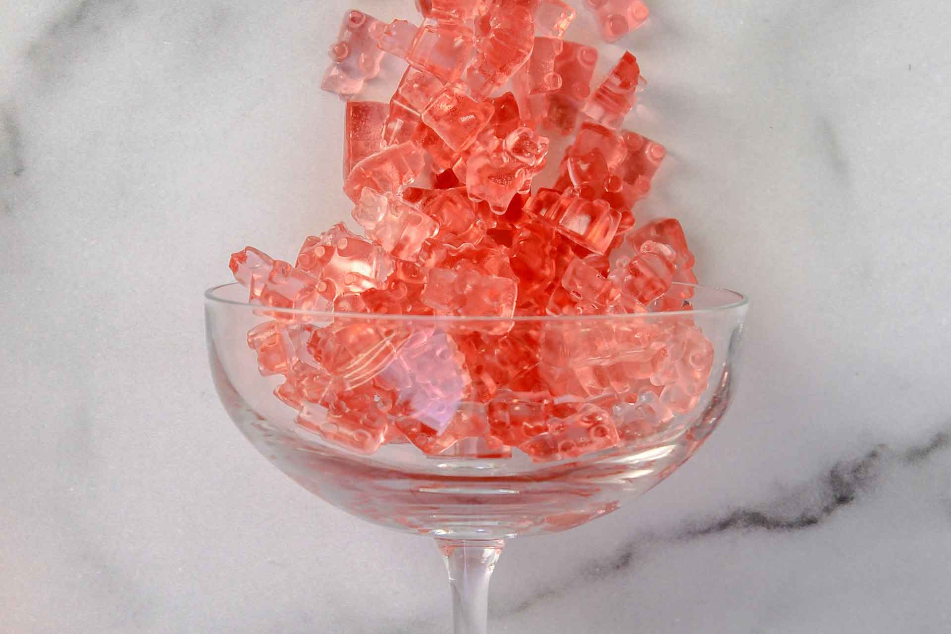 weight loss gummies in a cocktail glass