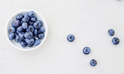 small pot of blueberries