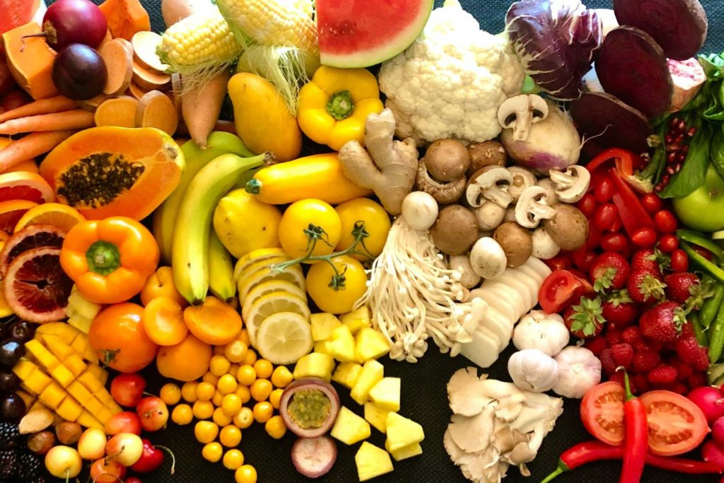rainbow of fruit and vegetables